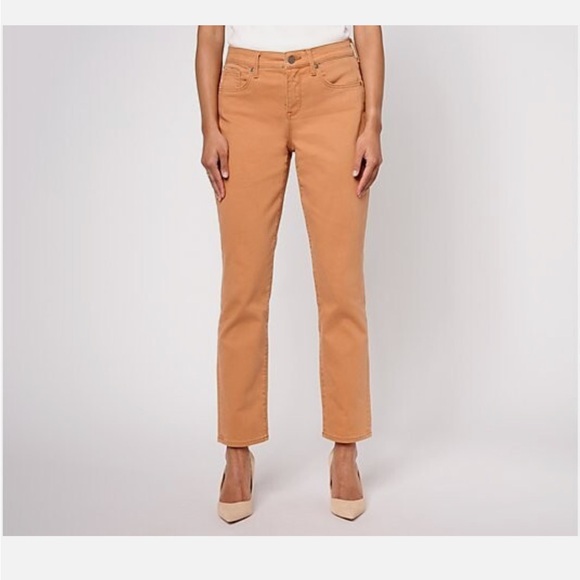 NYDJ Margot Girlfriend Jeans- Rust Brown-24W-NWT-A618013 - Picture 1 of 2